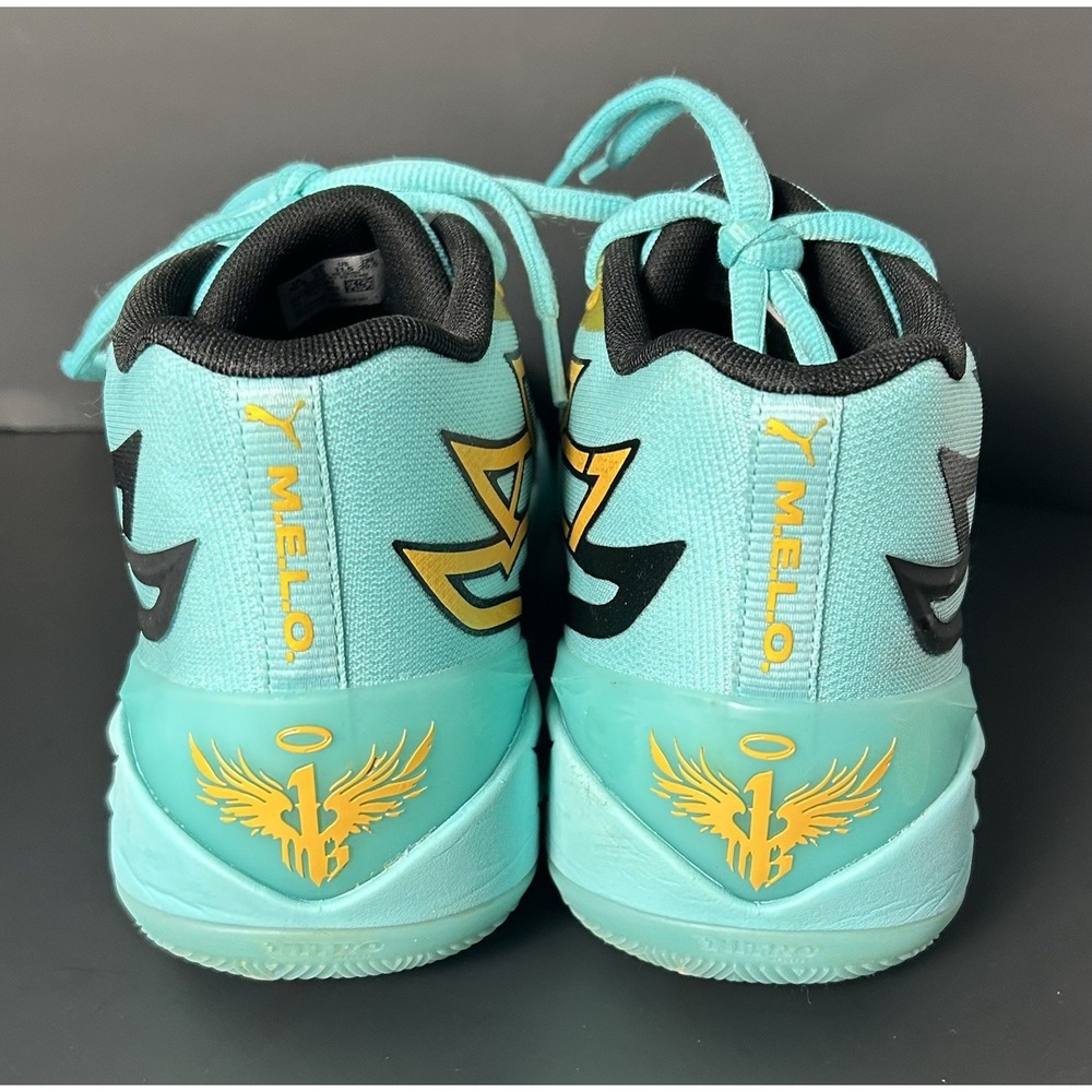 Puma LaMelo Ball MB.02 Shoes Mens 11.5 Honeycomb Aqua Mesh Basketball Sneakers - Picture 8 of 10